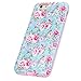 iPhone 6S Case, iPhone 6 Case, Style4U Printed Design Slim Fit Hybrid Armor Case for Apple iPhone 6S / 6 with 1 Stylus and 1 HD Clear Screen Protector [Flower Pink]