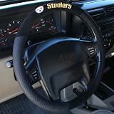 Pittsburgh Steelers Black Steering Wheel Cover