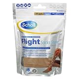 Scholl Footcare - Medically Proven 2 Pairs Of Sheer Natural Flight Socks To Prevent Swollen Ankles & Aching Legs Size 4-6