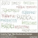 Photoshop Brushes - Scratchy Page Titles Brushes and Stamps