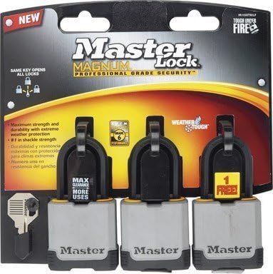 Master Lock #M115XTRILFCCSEN 3PK 1-3/4"Cover Padlock (Pack of 3) by Master Lock Co