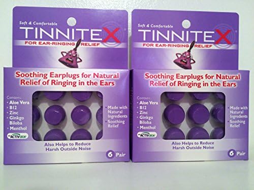Tinnitus Soothing Earplugs for Natural Ringing in the Ear Relief, 6 pr (Pack of 2)