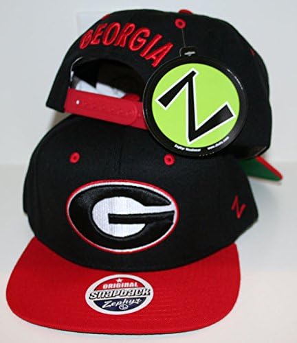 Georgia Bulldogs Black/Red Apex Snapback Hat