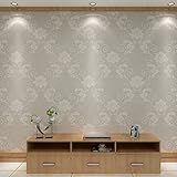 (ハンメロ)Hanmeroリピング 部屋 ふすま diy リフォーム用おしゃれな花柄壁紙 のりなし はがせる フリース 1ロール（53cm×10m）ホワイト