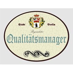 Holzschild Qualit�tsmanager - Berlin (18 x 14 cm)