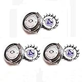 Malloom® 3Pcs Shaver Razor Blades Cut Cutters Heads Replacement For Philips HQ8