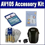 Fujifilm Finepix AV105 Digital Camera Accessory Kit includes: ZELCKSG Care  ....
