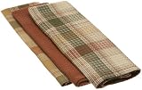Mahogany Harvest 18 - Inch by 28 - Inch Fall - colors Plaid Kitchen Towels, Set of 3, 100% Woven Cotton - cod. B002S0NH4G