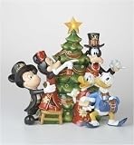8 Lighted Cloisonne Mickey & Friends Christmas Party Holiday Figure
