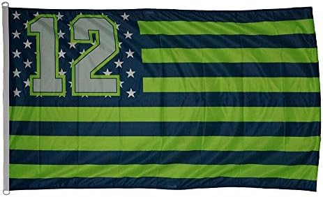 Seattle Seahawks Fan Number 12th Flag 3x5 (US FLAG 12)