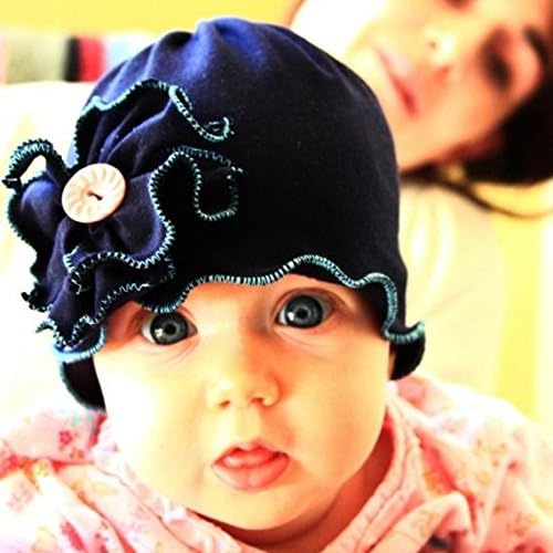 Baby Blue Flowers Hat Infant Cap Newborn Cotton