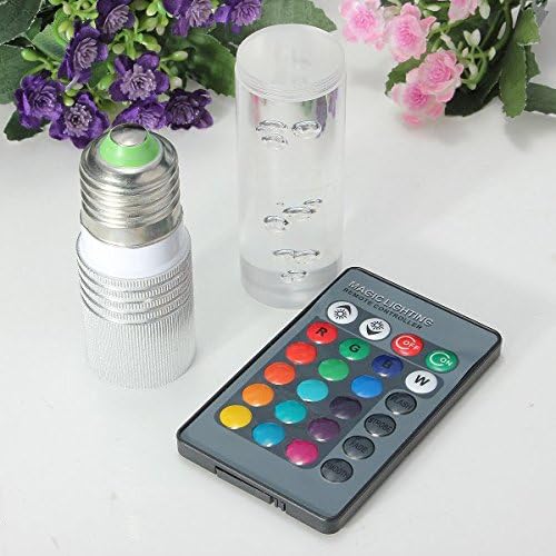E27 3W RGB 16 Color LED Crystal Light Bulb Lamp with IR Remote Control