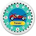 Olive Kids - Vroom Personalized Clock (White)