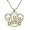 14k Yellow Gold Diamond Crown Pendant (1/8 cttw, I-J Color, I2-I3 Clarity)
