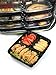 Meal Prep Containers 3 Compartment with Lids for Food Storage 36 Ounce (10 Pack)