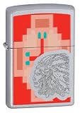 Zippo Lighter Indian Chief, Satin Chrome