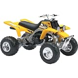 New Ray Yamaha 2006 YFZ350 Banshee Replica ATV Toy w/ Free B&F Heart Sticker Bundle - Yellow/Black / 1:12 Scale