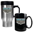 Kansas City Wizards MLS Stainless Steel Travel Mug and Black Ceramic Mug Set - Primary Team Logo by Great American Products