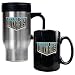 Kansas City Wizards MLS Stainless Steel Travel Mug and Black Ceramic Mug Set - Primary Team Logo