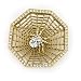 Gold Victorian Spider & Web Brooch