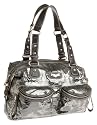 KATHY Van Zeeland Sexy Back Large Satchel,Charcoal,one size