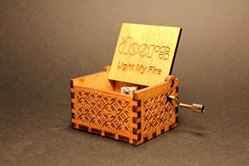 Engraved Wooden Music Box The Doors Light My Fire