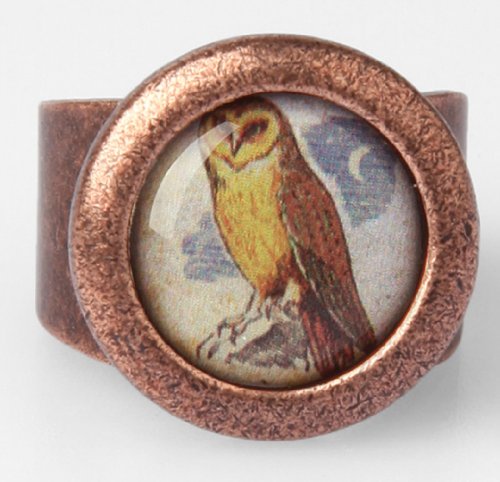 Beijo Brasil Brass Owl Ring