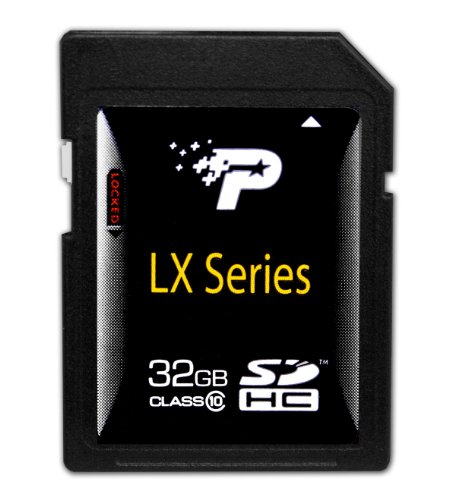 Patriot LX Series 32 GB Class 10 SDHC Flash Memory Card PSF32GSDHC10 (Black)