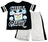 Angry Birds Boys 2-7 Black Chill Out Tee and Short Set