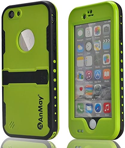 iPhone 6 Case, Anmay®iPhone 6 Waterproof Case,Green Apple iPhone 6 Waterproof Case - Apple iPhone 6 Slim Fitted Waterproof Shock proof Dust proof Dirt proof Snow proof Hard Shell Cover Case for iPhone 6 4.7 inch Screen