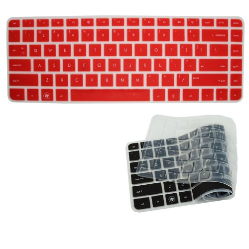 3-Pack Translucent Ultra Thin Soft Silicone Gel Keyboard Protector Skin Cover for 15.6-Inch HP 2000 Laptop PC, such as HP 2000-350US, 2000-299WM, 2000-416dx, 2000-2a20nr, 2000-2a22NR, 2000-2b30dx, 2000-2d10NR, 2000-2b19WM, 2000-2b80DX, 2000-2b49WM, 2000-2c29WM, 2000-2d20NR, 2000-2d64NR, 2000-2d09wm with CaseBuy Retail Packaging (Black + Clear +Red)