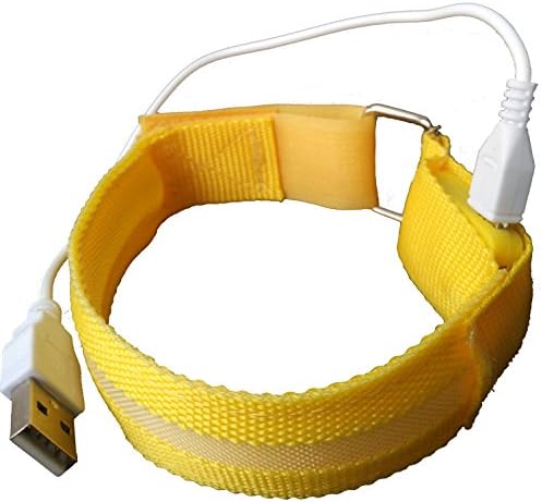AWESOME USB RECHARGEABLE Runners LED Armband Jogging Safety Lights Night Walking Reflective Gear Flashing Running One Band | Yellow