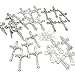 TOAOB Mixed Silver Crosses Charms and Pendants for Jewelry Making and Crafting Pack of 30pcs