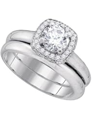 1.35CTW-DIA 0.80CTW-CRD BRIDAL RING