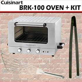 Cuisinart BRK-100 Stainless Steel Classic Brick Oven w/ Utensil Bundle
