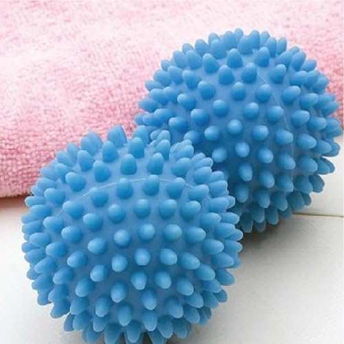 No Chemicals Washing Helper Laundry Dryer Balls Fabric Softener Cloth Set of 2 pcs Blue