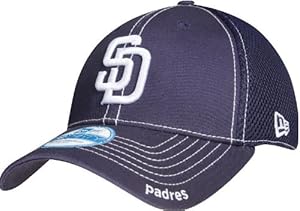 MLB San Diego Padres Neo Fitted Baseball Cap, Navy, Medium/Large