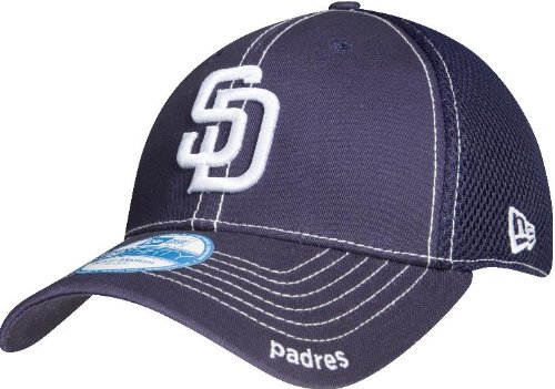 New Era San Diego Padres Neo Fitted Baseball Cap (Navy, Small/Medium)