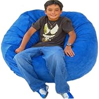 4-feet Sky Blue Cozy Sac Bean Bag Chair Love Seat