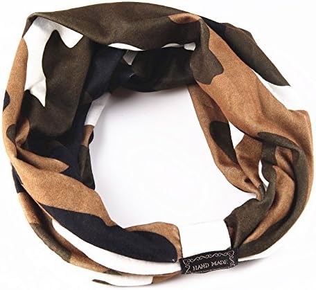el8 All Season Multi Use Sweat Wicking Headband - 100% Cotton, Very Comfortable - Perfect for Workout, Yoga, Sports And Fashion - One Size (Camo)