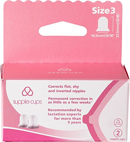 Supple cups for flat, shy and inverted nipples (size 3)