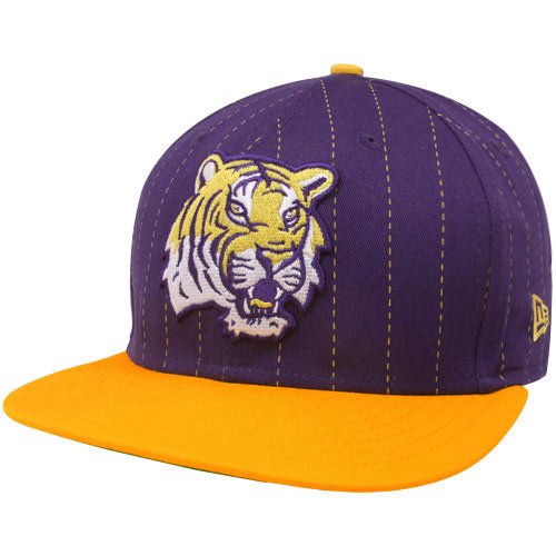 New Era LSU Tigers Purple-Yellow 9FIFTY Pinstripe Snapback Adjustable Hat