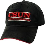 California State University- Northridge Intense Washed Team Color with Classic Bar Design Adjustable Twill Hat