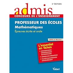 Concours professeurs des �coles math�matiques �preuves �crites