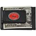 Nebraska Cornhuskers Black Leather Card Holder and Magnetic Money Clip
