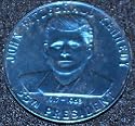 35th President, JFK Commemorative Token / Coin, Blue, 1960s