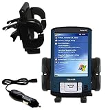 Toshiba e800 Auto Vent Holder with Car Charger - Uses Gomadic TipExchange