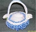 Hand Crocheted BlueDecorative Basket