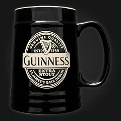 Guinness Black Ceramic Tankard Label Mug