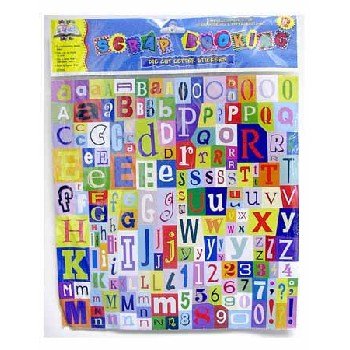 Scrapbooking Die Cut Letter Stickers Case Pack
